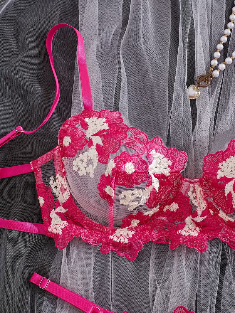 Bra & Matching Panties, Hand Washable Underwear Suit for s, Romantic & Special Occasion Wear