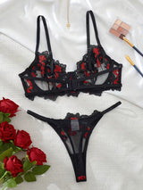 Bra & Matching Panties, Hand Washable Underwear Suit for s, Romantic & Special Occasion Wear