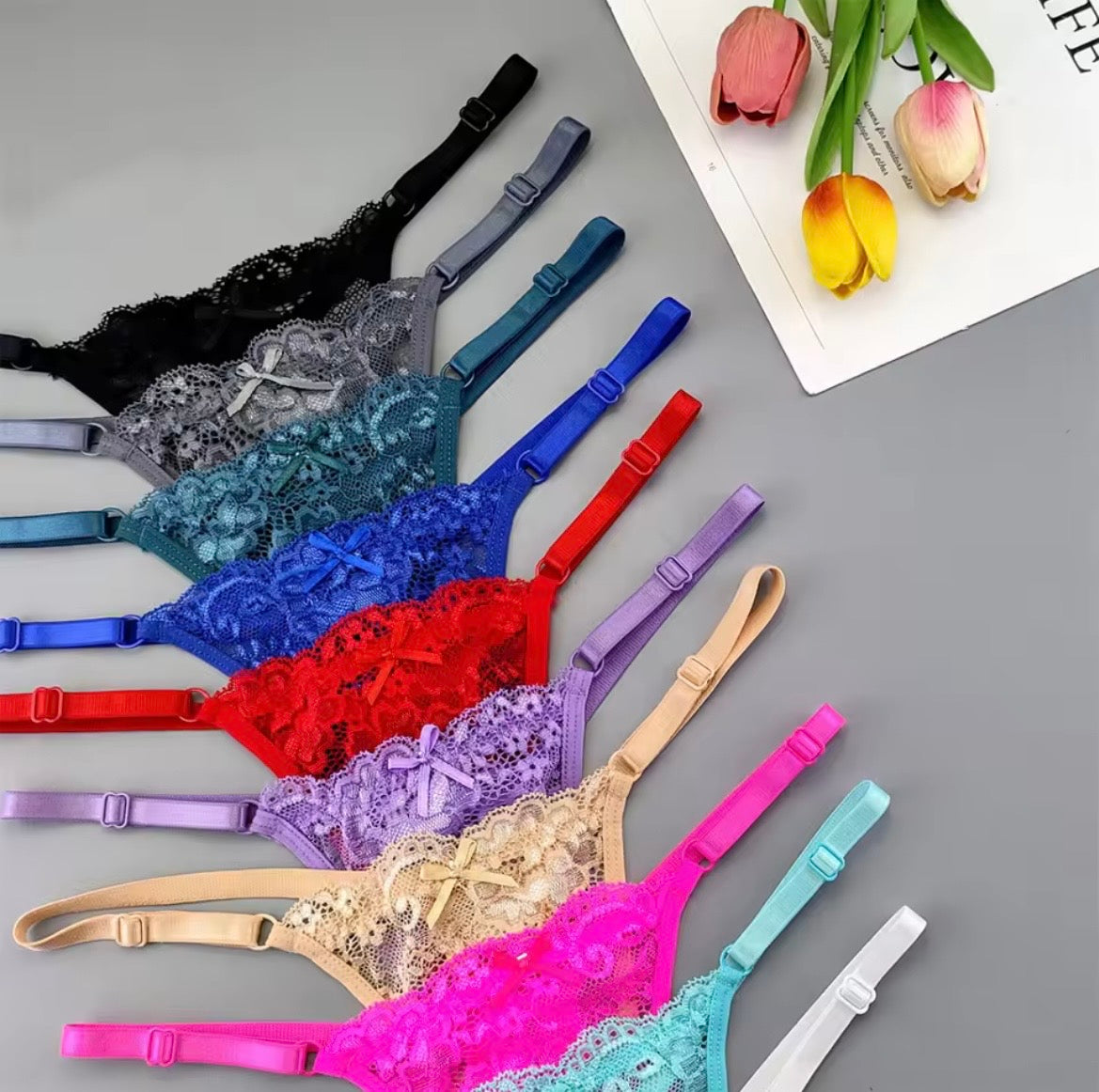Transparent Thong Panties Women Lace Underwear( Random colour)