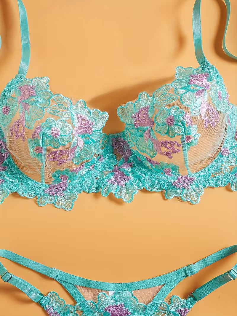 Bra & Matching Panties, Hand Washable Underwear Suit for s, Romantic & Special Occasion Wear