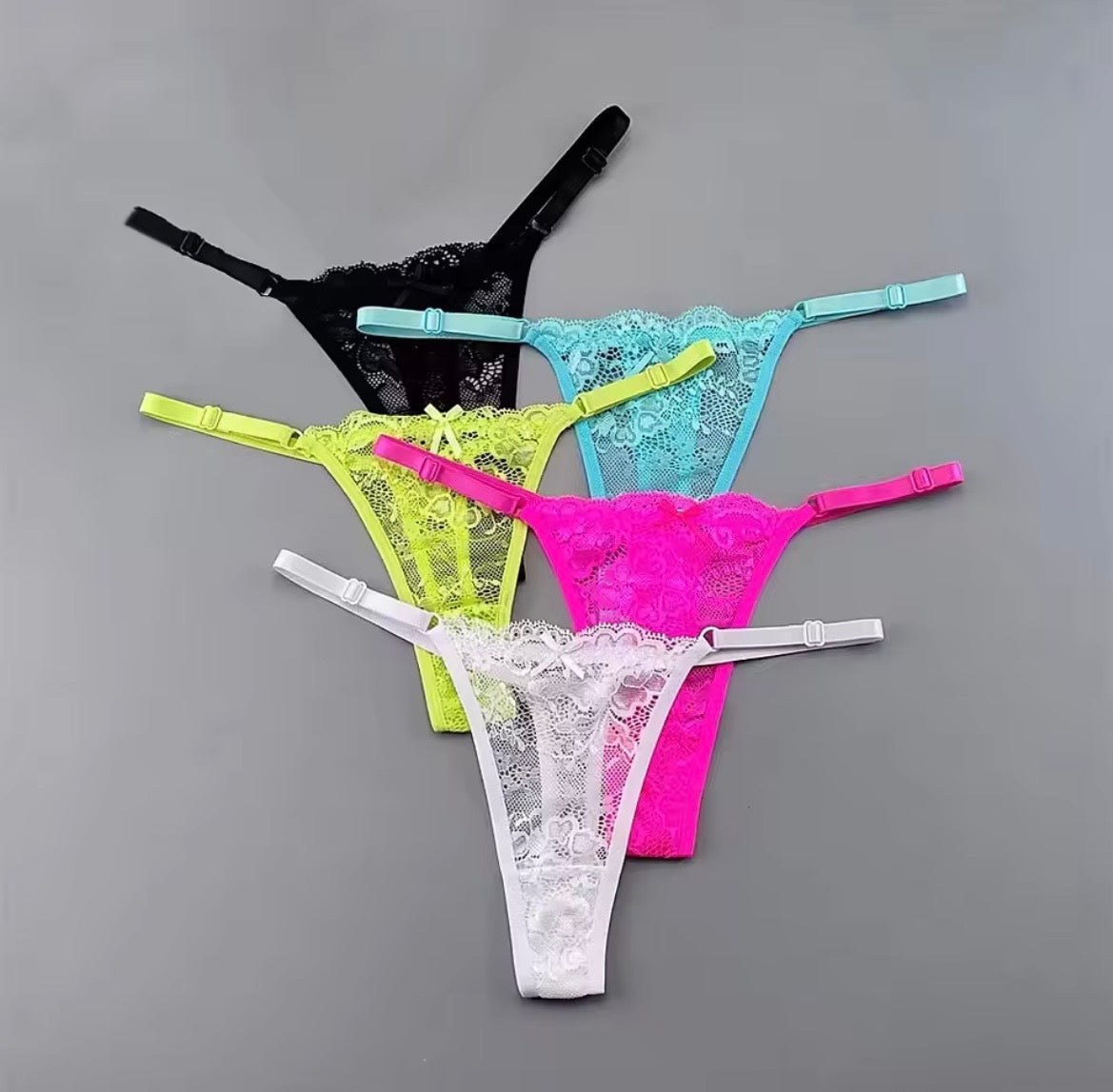 Transparent Thong Panties Women Lace Underwear( Random colour)