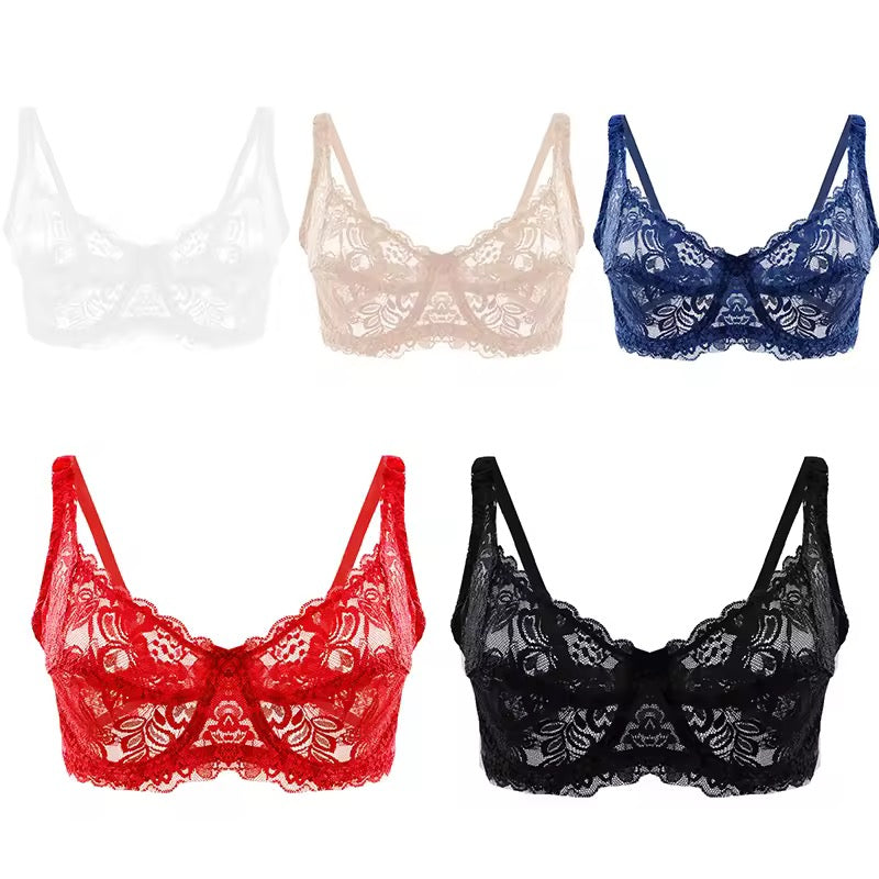 Women Bras Non-paded Plus Size Steel Ring Push Up Bra
