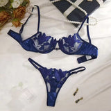 Elegant See Through Lace Bra Panty Set