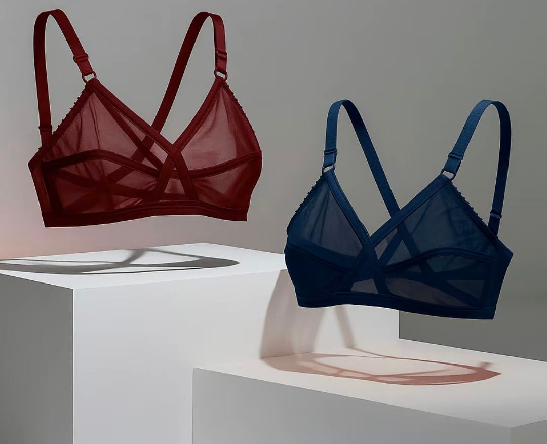 Luxury Sheer Mesh Bra for Women – Premium Transparent Net Lingerie