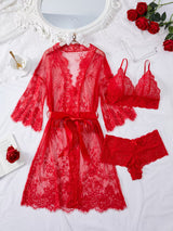 Eyelash Lace Wave Decorations, Ribbons, a Perfectly Paired Two-Piece Outfit