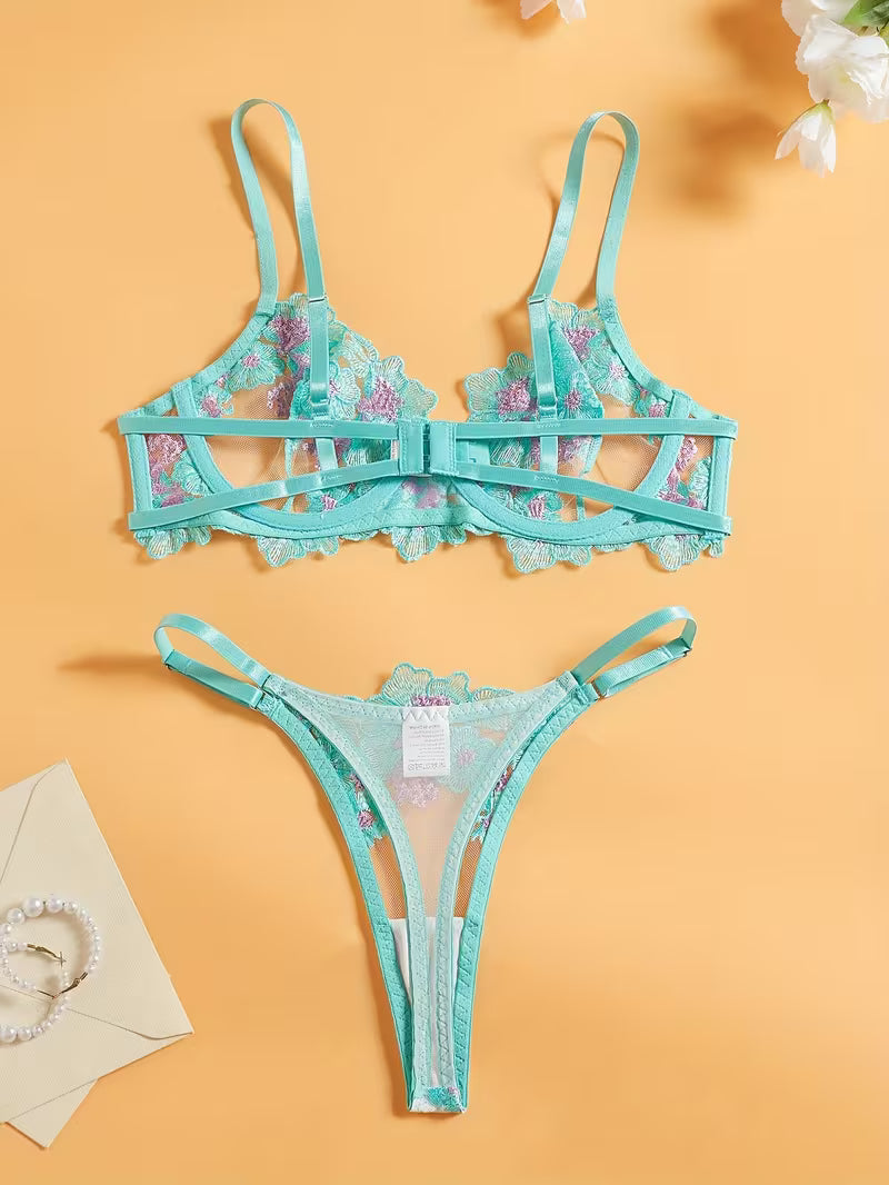 Bra & Matching Panties, Hand Washable Underwear Suit for s, Romantic & Special Occasion Wear
