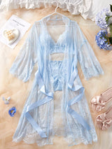 Eyelash Lace Wave Decorations, Ribbons, a Perfectly Paired Two-Piece Outfit