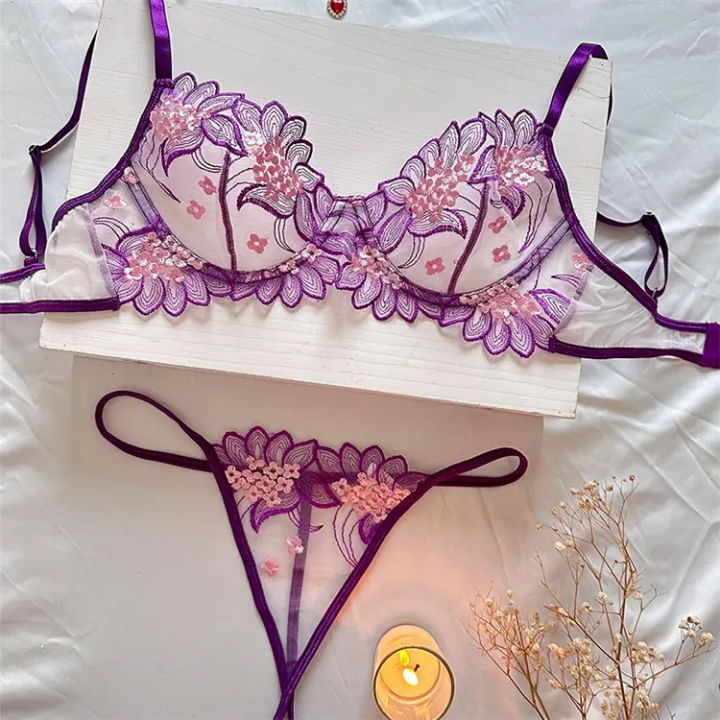 Transparent Lace Women's Lingerie Set (BUY 1 GET 1 FREE)